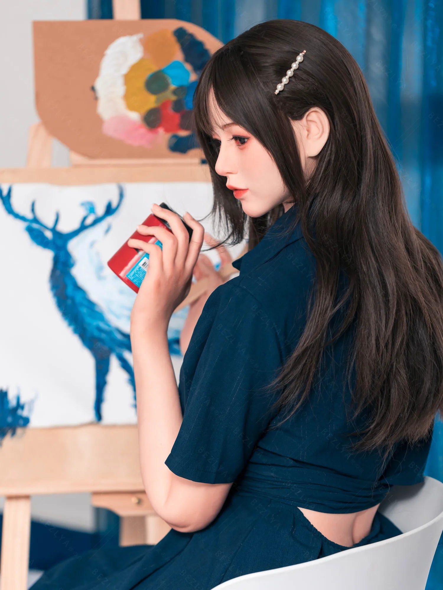 F4772-162cm(5.4ft)-39.5kg 2.2u B Cup Asian Real Silicone Chinese Sex Doll|Bezlya Doll - Image 9