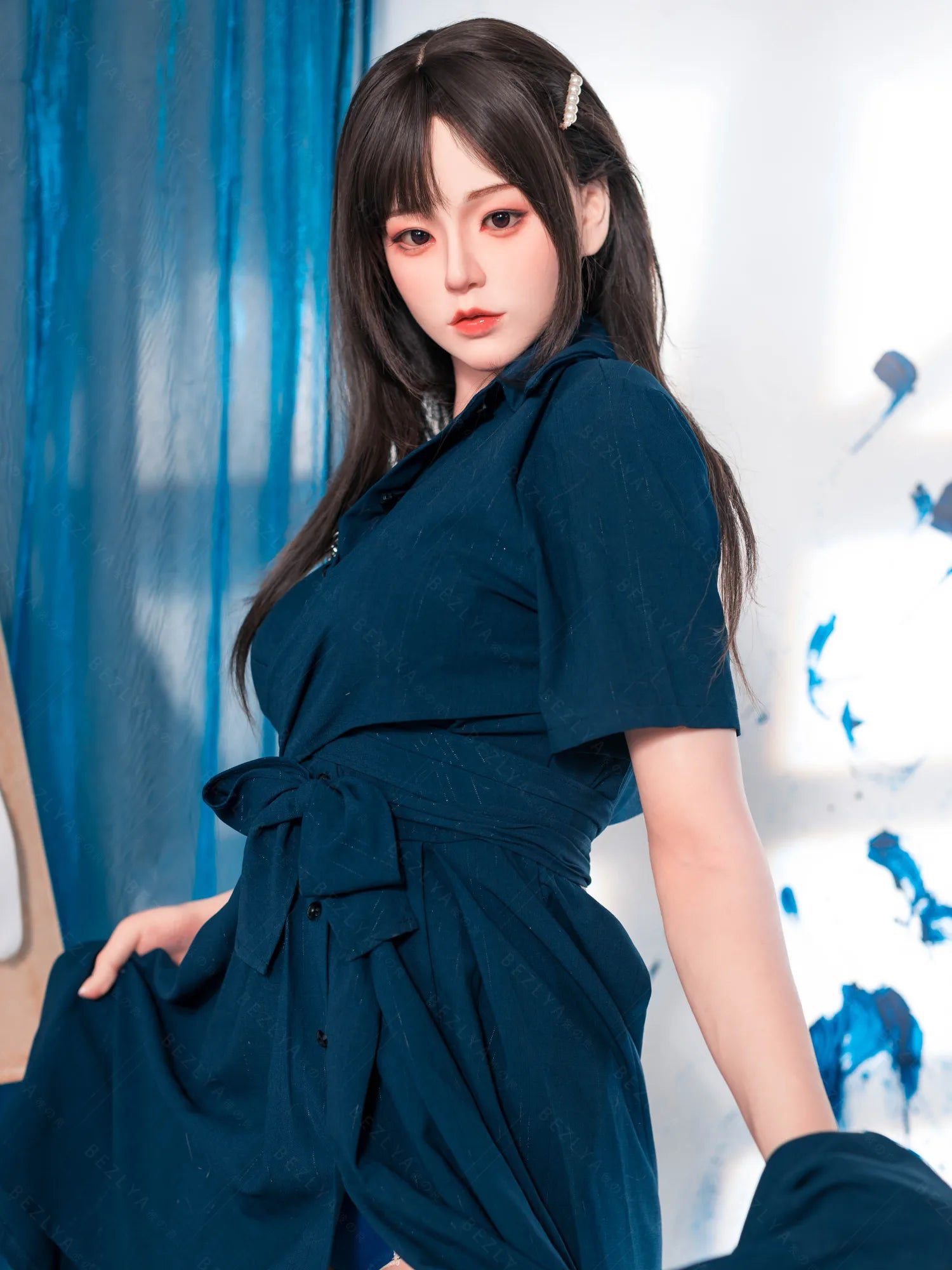 F4772-162cm(5.4ft)-39.5kg 2.2u B Cup Asian Real Silicone Chinese Sex Doll|Bezlya Doll