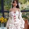 F7143-158cm/5ft2-27kg B Cup Silicon Sexual flat chest Asian Sex Doll｜Castle Doll